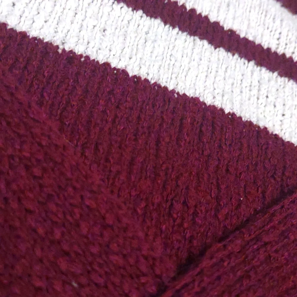 Hollister XS Striped Maroon Sweater - Picture 2 of 5